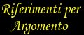 Riferimenti Biblici per Argomento